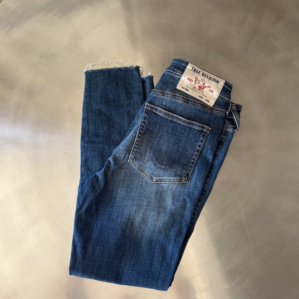 True Religion  Halle High Rise Super Skinny Jeans Sz 30